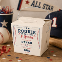 Rookie of the Year Baseball Ticket 1st Birthday Favor Boxes
