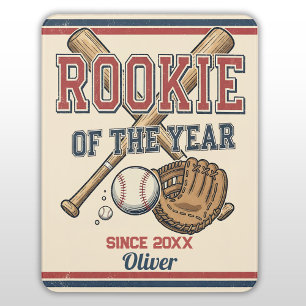 Rookie of the Year Baseball Vintage Door Sign