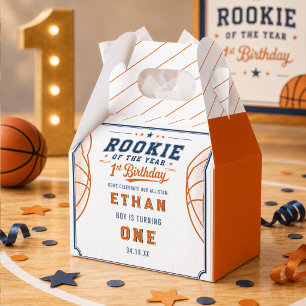 Rookie of the Year Basketball Ticket 1st Birthday Favor Boxes
