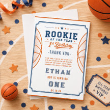 Rookie of the Year Basketball Ticket 1st Birthday