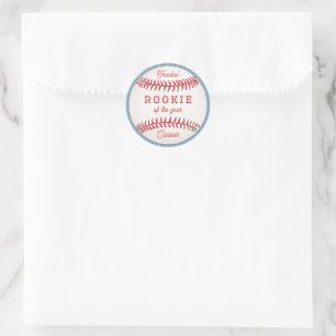 Rookie of the year Birthday Favor Classic Round Sticker