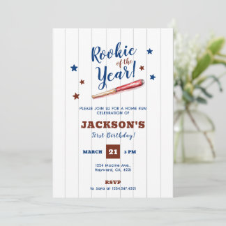 Rookie of the Year Birthday Invitation