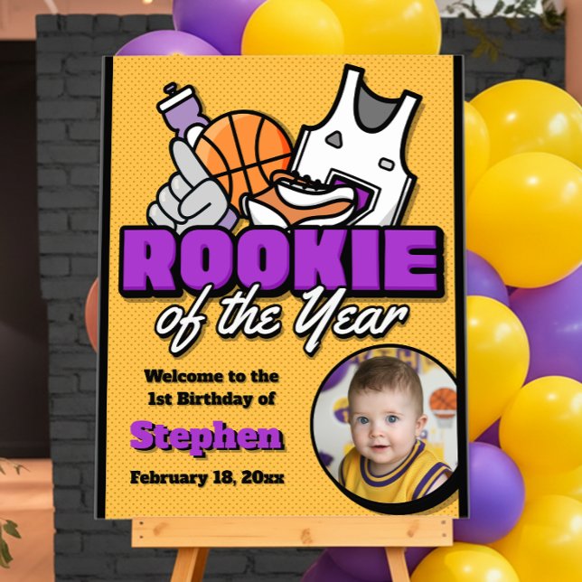 Rookie of the Year - Boy Basketball Welcome Sign (Rookie of the Year - Boy Basketball Welcome Sign)
