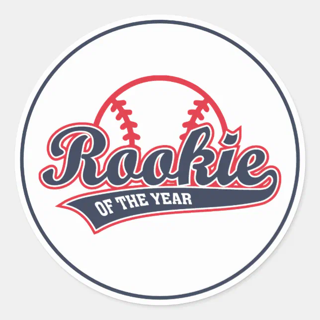 Rookie of the Year Classic Round Sticker | Zazzle