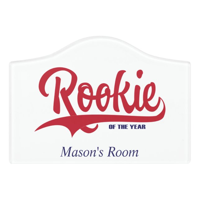 Rookie of the  Year Door Sign (Small Crest Front)