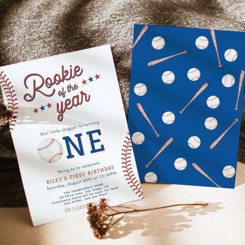 Rookie of the Year First Birthday Baseball Party I