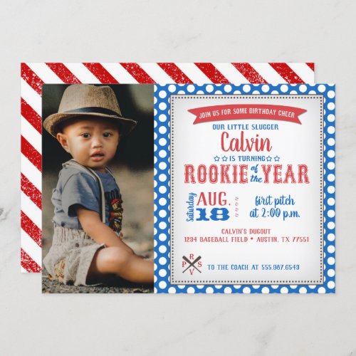 Rookie of the Year First Birthday Invitation