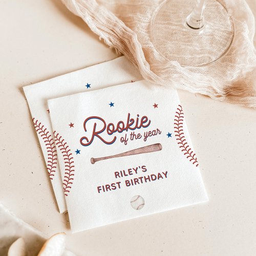 Rookie of the Year First Birthday Party Napkins