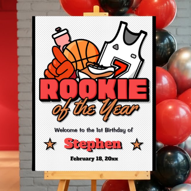 Rookie of the Year - First Birthday Welcome Sign (Army - Military - Soldier - Boy Birthday Welcome Sign)