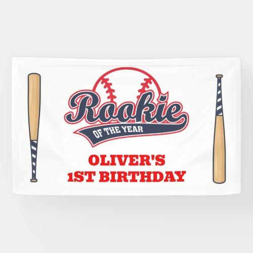 Rookie of the Year Kids 1st Birthday Banner