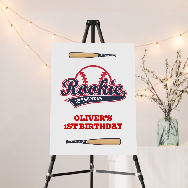 Rookie of the Year Kid's 1st Birthday Foam Board (In Situ (Stand))