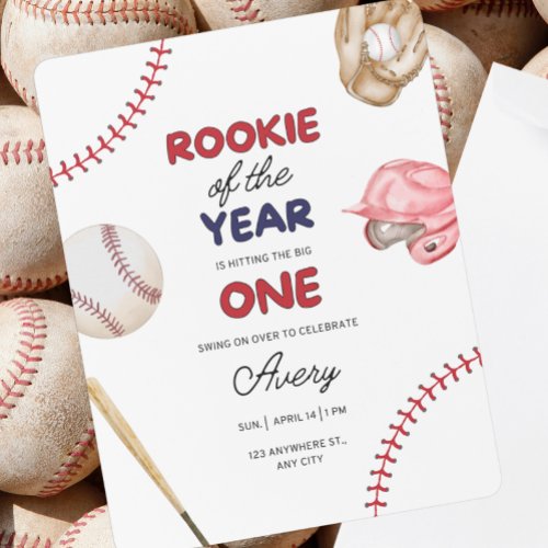 Rookie of the Year Kids Party Invitation