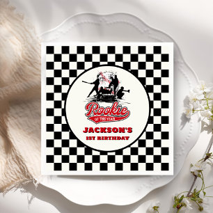 Rookie Of The Year Personalized Baseball Birthday Napkins