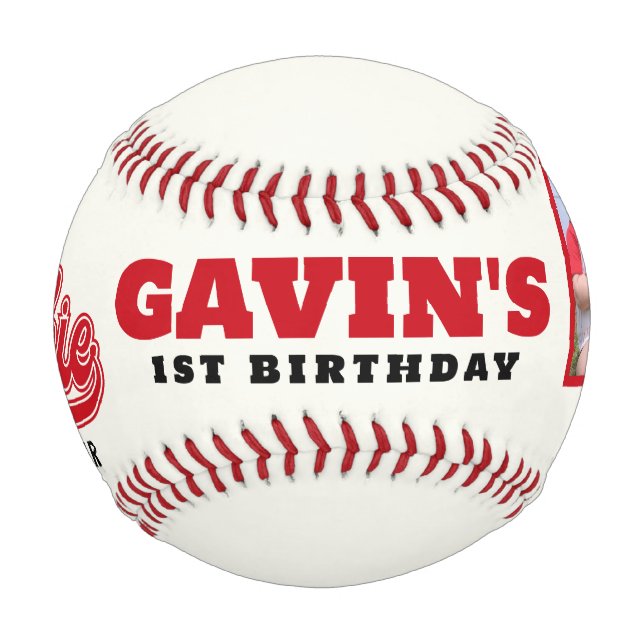 Rookie Of The Year Personalized Photo Baseball (Front)