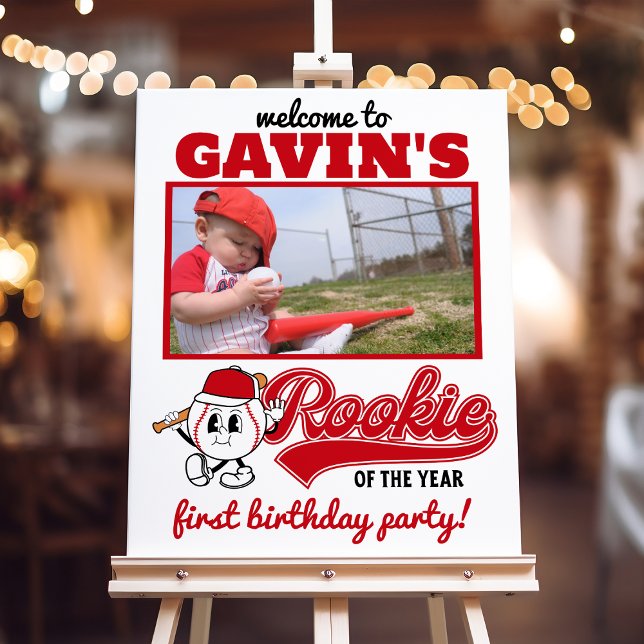 Rookie Of The Year Photo Baseball Welcome Sign (Creator Uploaded)