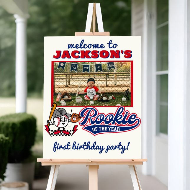 Rookie Of The Year Photo Baseball Welcome Sign (Creator Uploaded)