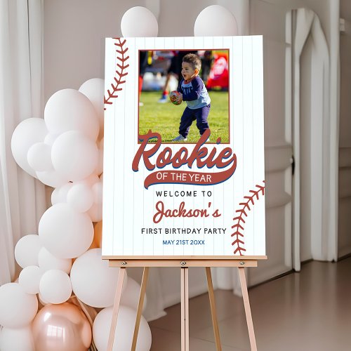 Rookie of the Year Photo Birthday Welcome Sign
