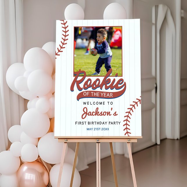 Rookie of the Year Photo Birthday Welcome Sign (Creator Uploaded)