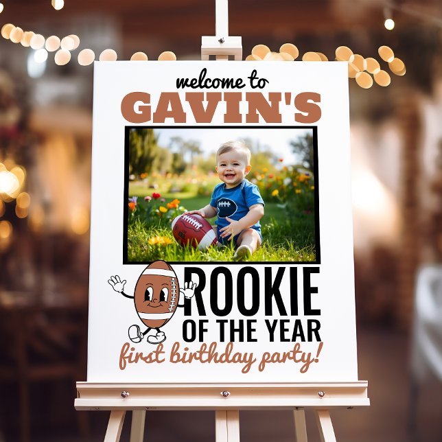 Rookie Of The Year Photo Football Welcome Sign (Creator Uploaded)