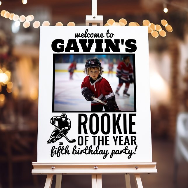 Rookie Of The Year Photo Hockey Welcome Sign (Creator Uploaded)