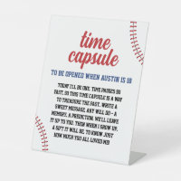 Rookie Year Baseball 1st Birthday Time Capsule