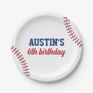Rookie Year Baseball Birthday Paper Plates
