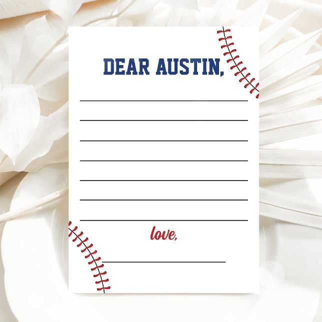 Rookie Year Baseball Birthday Time Capsule Card (Creator Uploaded)
