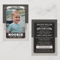 Rookie Year Basketball 1st Birthday Trading Card