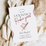 Rookie Year First Birthday Invitation Baseball<br><div class="desc">Are you looking for the perfect digital invitation for your child's 'Rookie Year' baseball themed 1st birthday party? Look no further! Discover the perfect touch for your toddler's birthday celebration with this elegant invitation. This personalized and customizable design make planning a breeze. Create a memorable birthday party with a printable...</div>