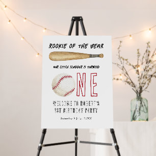 Rookies of the Baseball 1st Birthday Party Foam Board