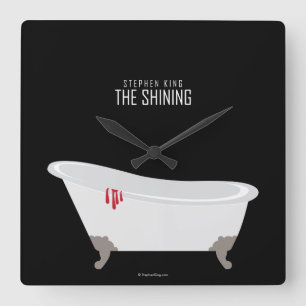 Room 217 Bathtub Square Wall Clock