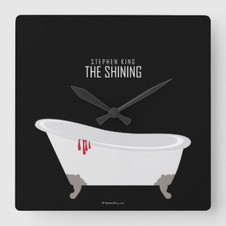 Room 217 Bathtub Square Wall Clock