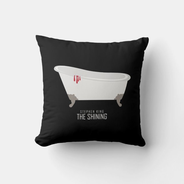 Room 217 Bathtub Throw Pillow (Front)