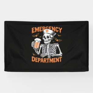 Room 2 Sided Emergency Department Halloween Nurse Banner