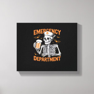 Room 2 Sided Emergency Department Halloween Nurse Canvas Print