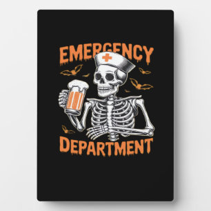 Room 2 Sided Emergency Department Halloween Nurse Plaque