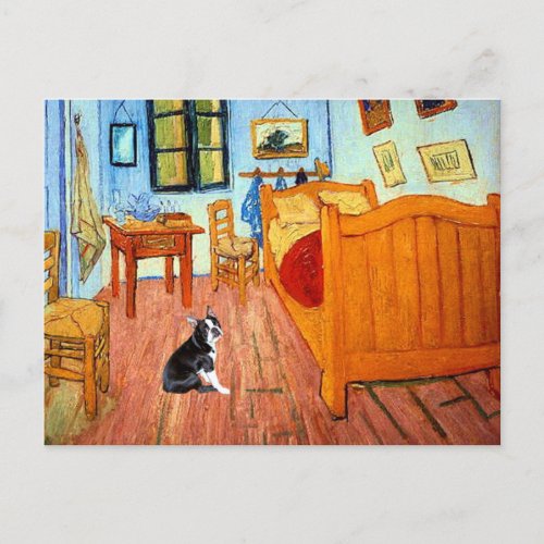 Room _ Boston Terrier 4 Postcard