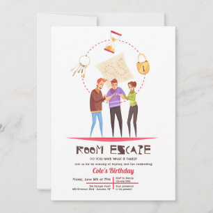 Room Escape Party Invitation