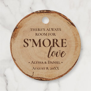 Room for S'mores Love Custom Rustic Wedding  Favor Tags