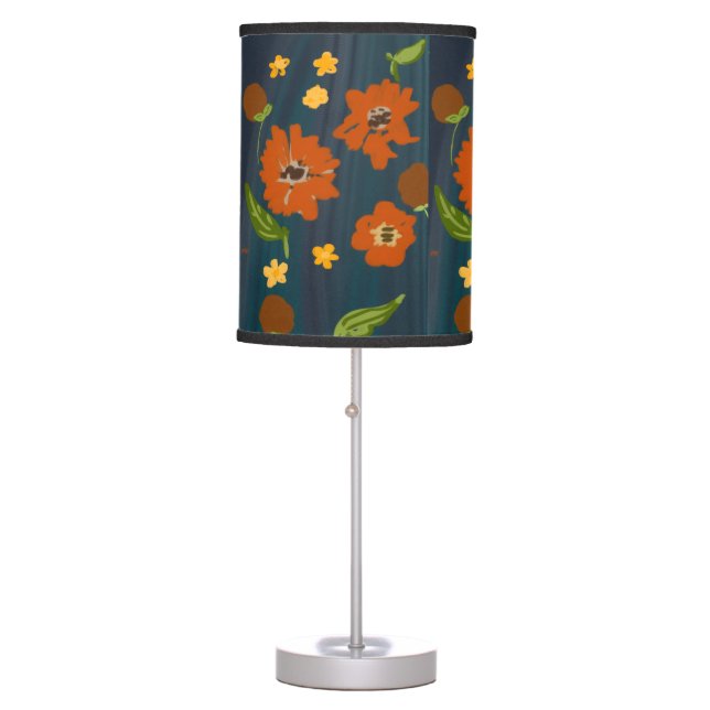 room lamp with dark floral design  (Front)