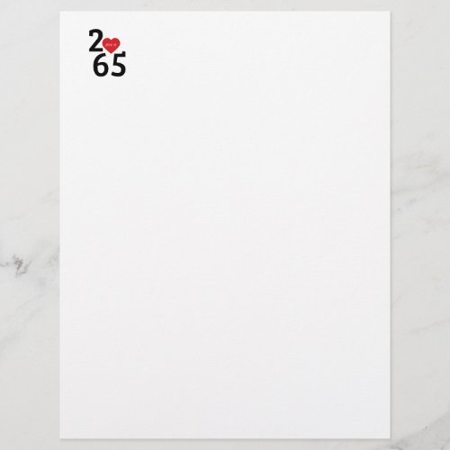Room Number 256 in   Letterhead