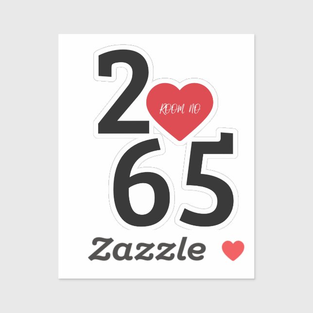 Room Number 256 in  Tri-Blend Shirt Sticker (Sheet)