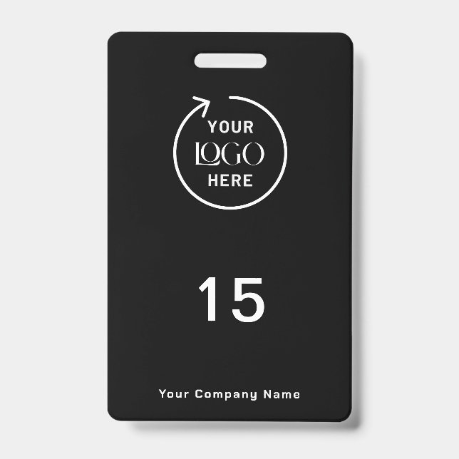 Room Number | Black Hospitality Business Key Tag Badge (Front)