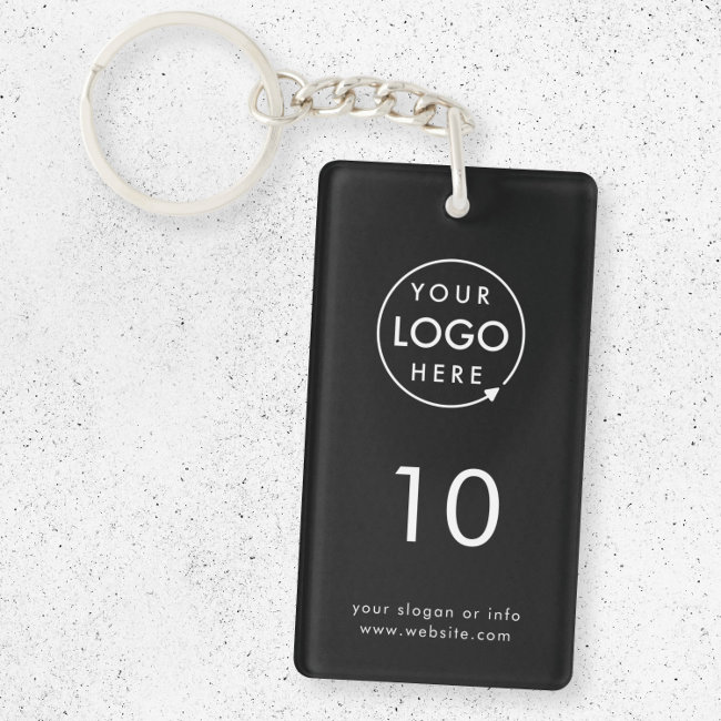 Room Number | Black Hospitality Business Modern Keychain