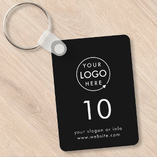 Room Number Black Hospitality Business Modern Keychain