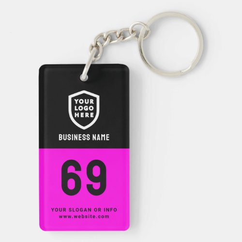 Room Number  Logo Business Modern Keychain