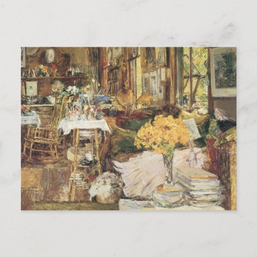 Room of Flowers by Childe Hassam Vintage Fine Art Postcard