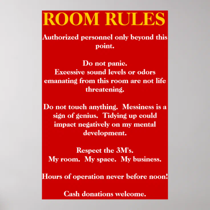 rules for your room