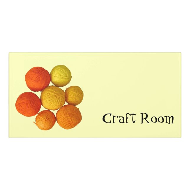 Room Sign - Yarn Collection Craft Room (Classic Front)