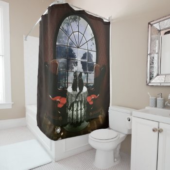 Room Skull Shower Curtain by ikiiki at Zazzle